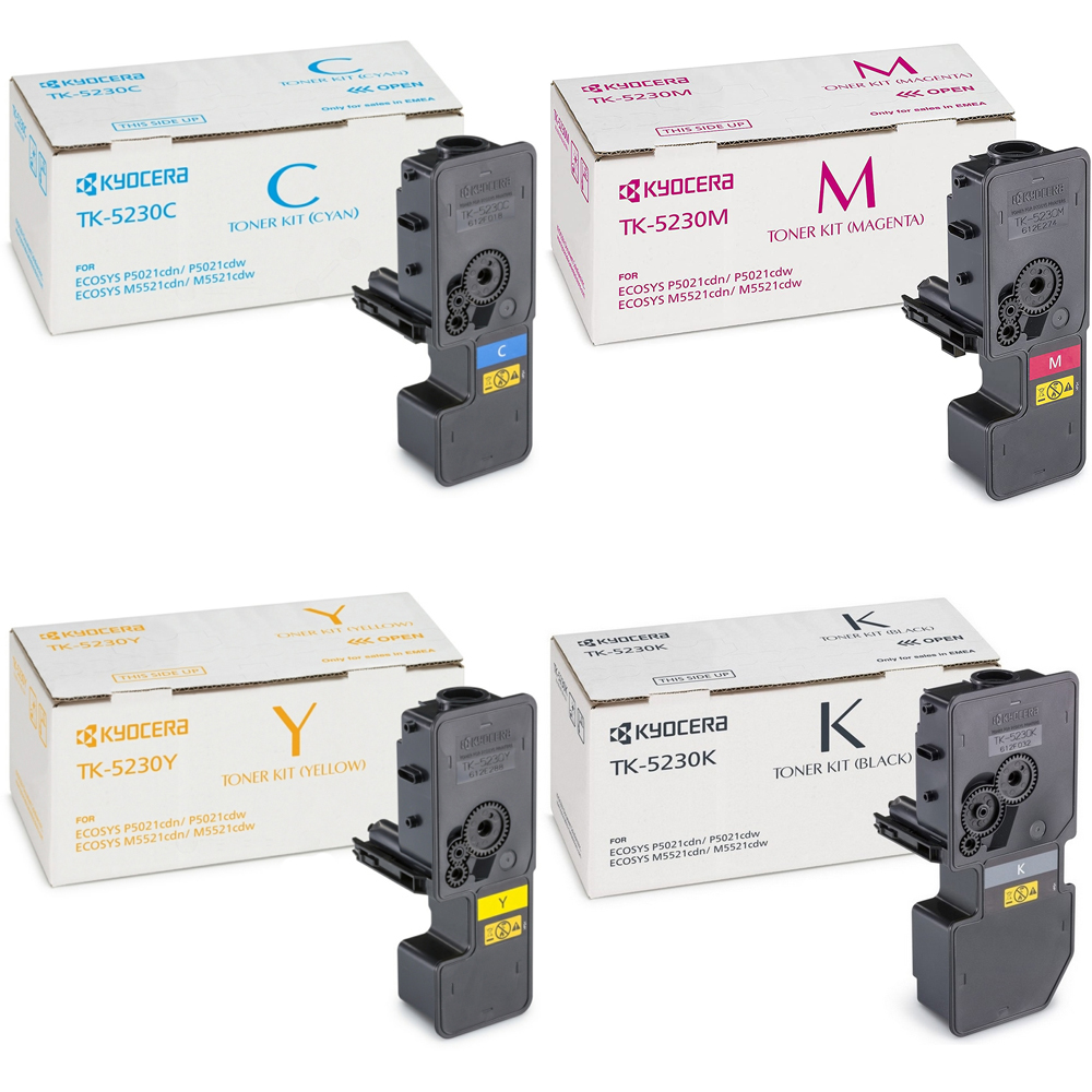 Kyocera TK-5230C/TK-5230M/TK-5230K/TK-5230Y/P5021CDN/M5521 Orjinal Yazıcı Toneri