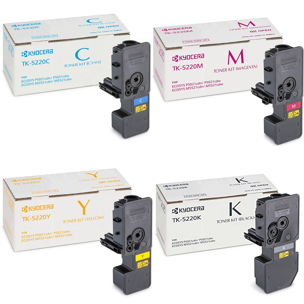 Kyocera TK-5220C/TK-5220M/TK-5220K/TK-5220Y/P5021/M5521 Yazıcı Tonerleri