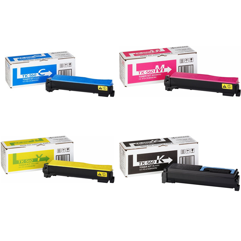 Kyocera TK-560C/TK-560K/TK-560M/TK-560Y Orjinal Renkli Toner Takımı